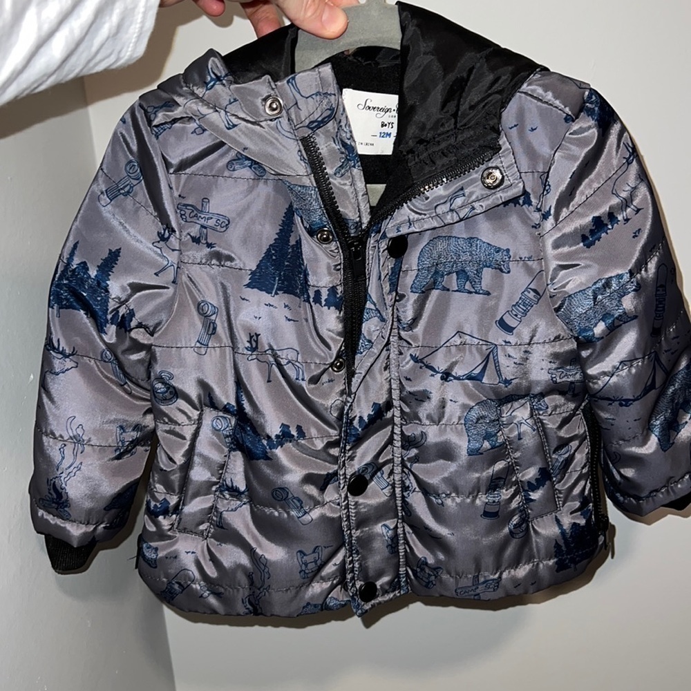 Baby boy hooded coat 12 months